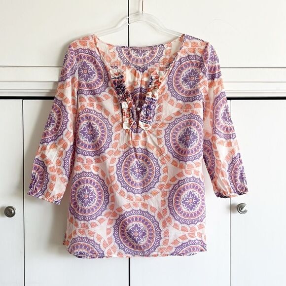 Calypso St Barth Printed Cotton Top - Picture 1 of 9